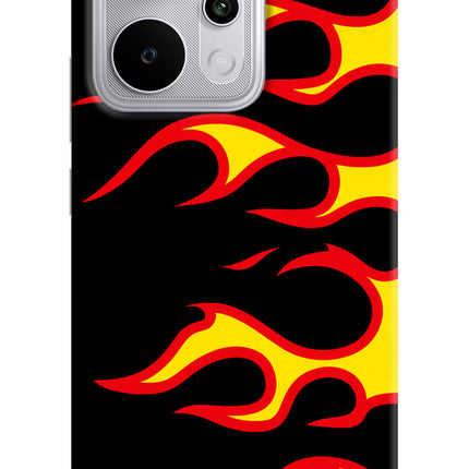 Side Sweep Flames Realme P4 Power 5G Hard Case Back Cover by Casekaro
