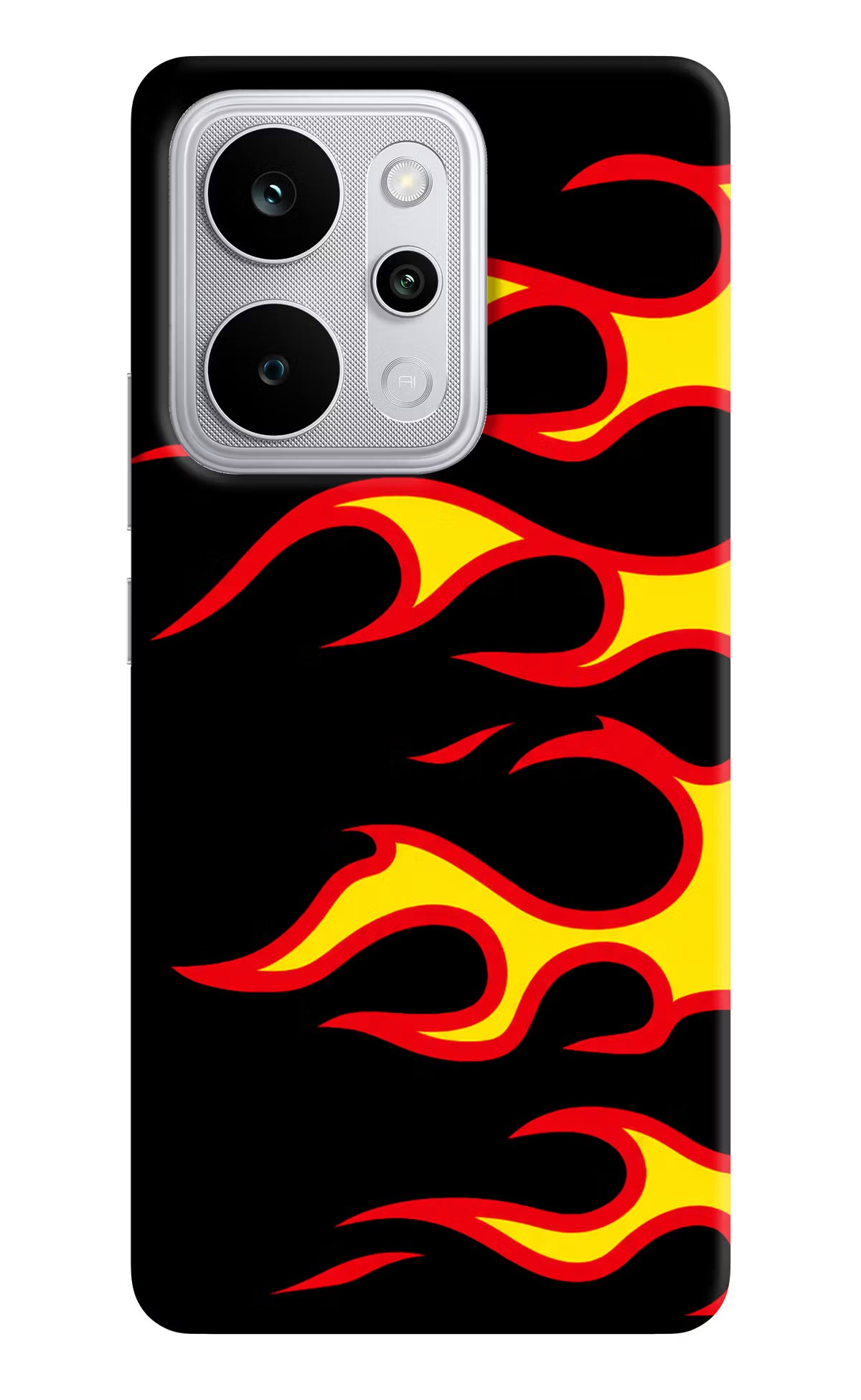 Side Sweep Flames Realme P4 Power 5G Back Cover