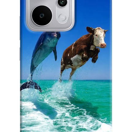 Dolphin vs Cow Realme P4 Power 5G Hard Case Back Cover by Casekaro