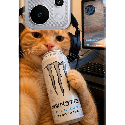 Gamer Cat Energy Realme P4 Power 5G Hard Case Back Cover by Casekaro
