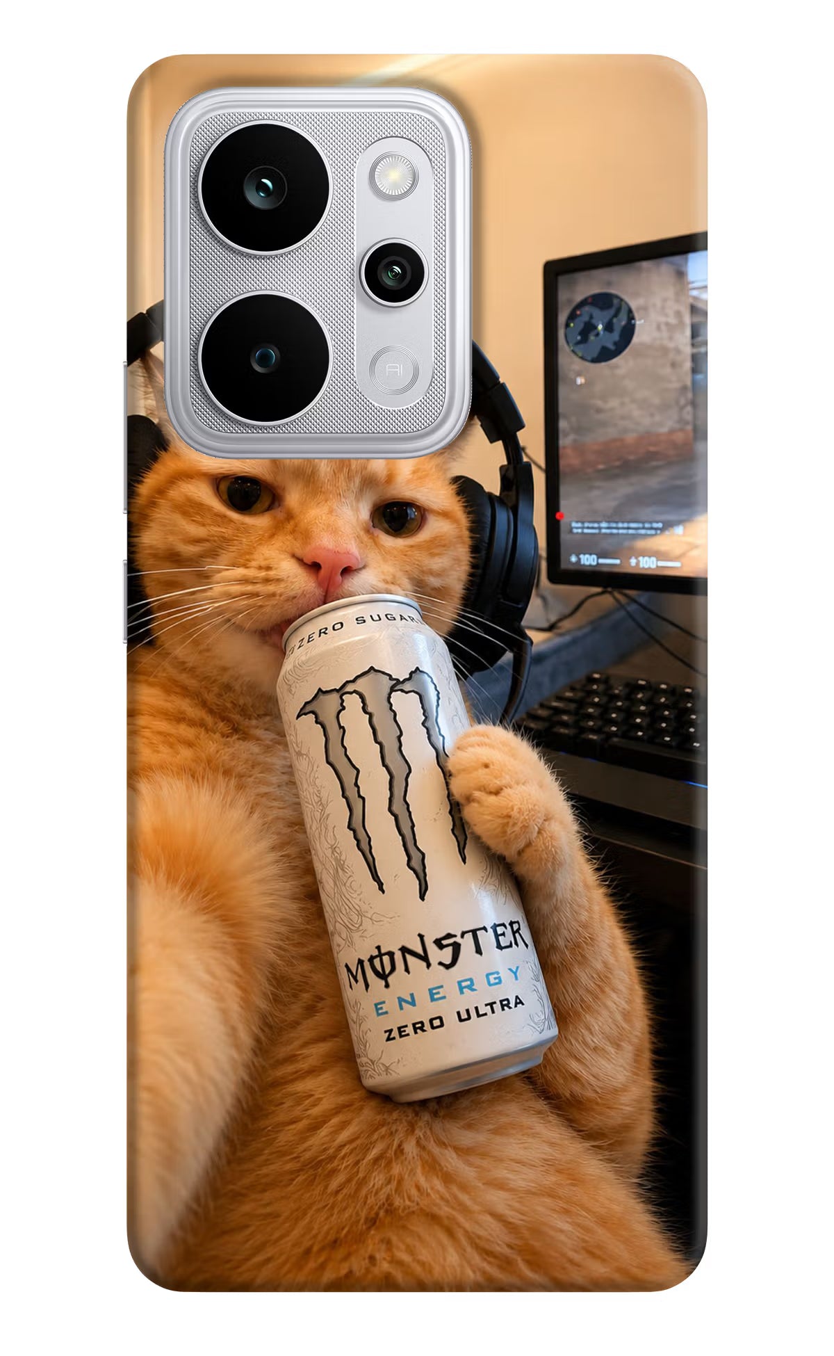 Gamer Cat Energy Realme P4 Power 5G Back Cover