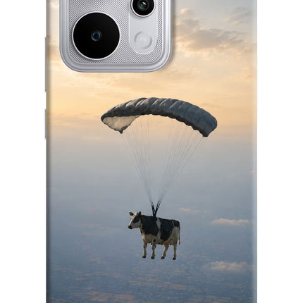 Skydiving Cow Realme P4 Power 5G Hard Case Back Cover by Casekaro