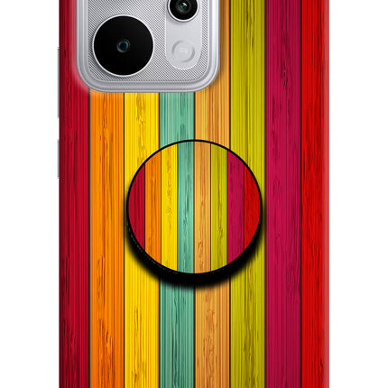 Multicolor Wooden Realme P4 Power 5G Pop Case by Casekaro
