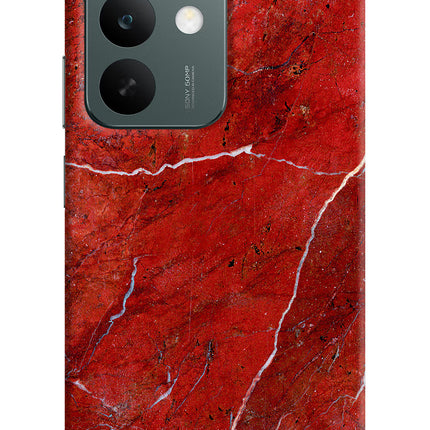 Red Marble Design Realme C85 5G Hard Case Back Cover by Casekaro