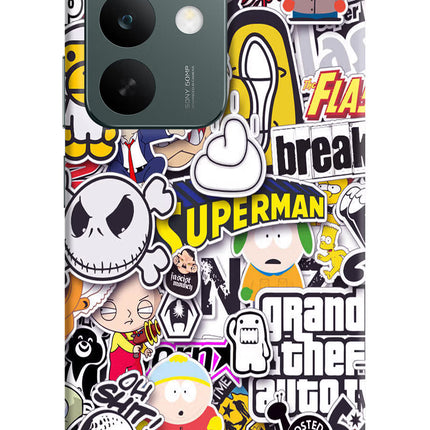 Sticker Bomb Realme C85 5G Hard Case Back Cover by Casekaro