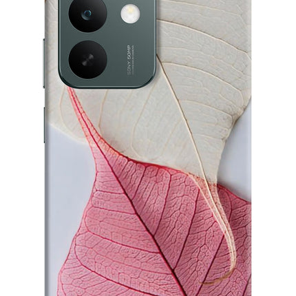 White Pink Leaf Realme C85 5G Hard Case Back Cover by Casekaro