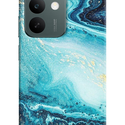 Blue Glitter Marble Realme C85 5G Hard Case Back Cover by Casekaro