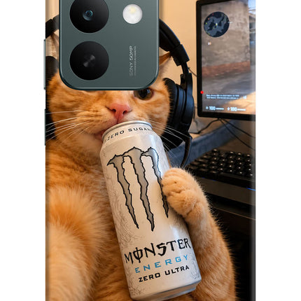 Gamer Cat Energy Realme C85 5G Hard Case Back Cover by Casekaro