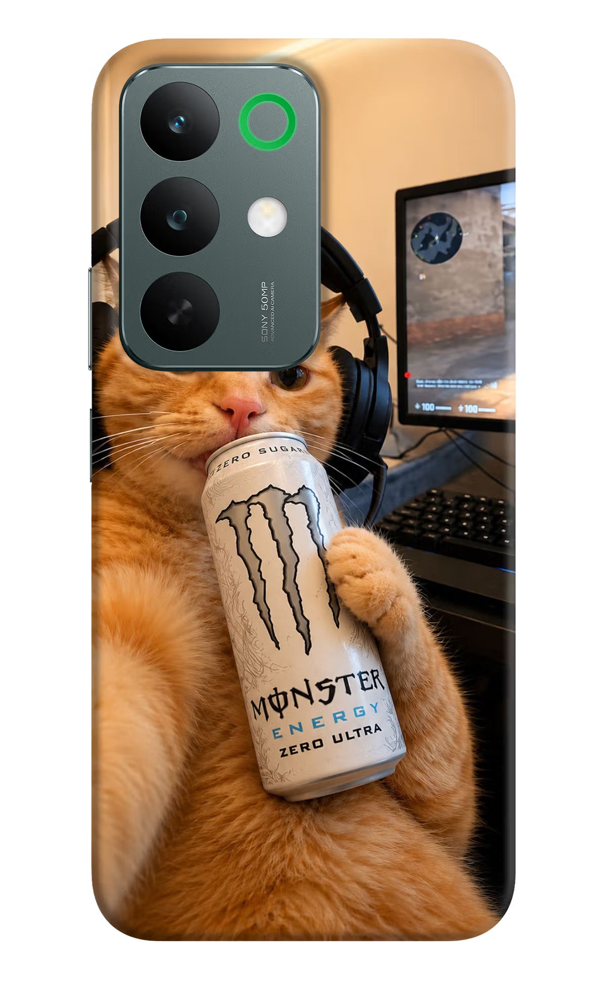 Gamer Cat Energy Realme C85 5G Back Cover