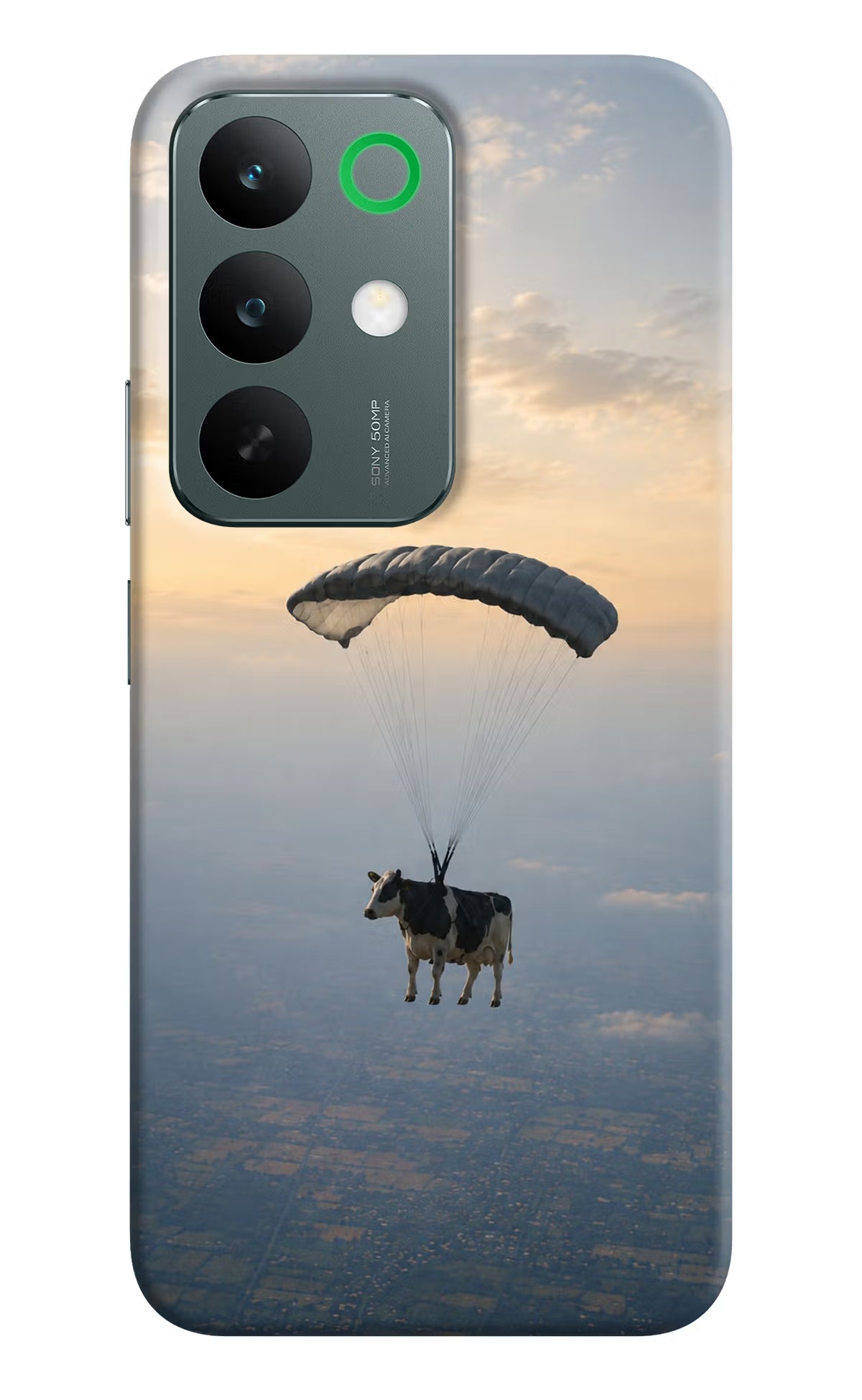 Skydiving Cow Realme C85 5G Back Cover