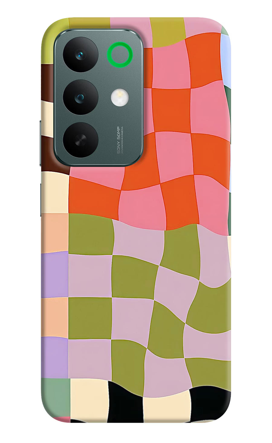 Wavy Grid Realme C85 5G Back Cover, Hard case
