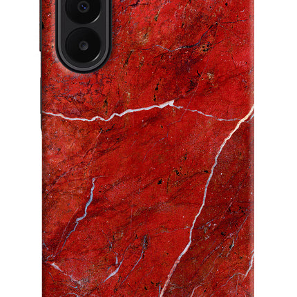 Red Marble Design Samsung A27 5G Hard Case Back Cover by Casekaro
