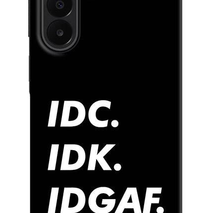 Idc Idk Idgaf Samsung A27 5G Hard Case Back Cover by Casekaro