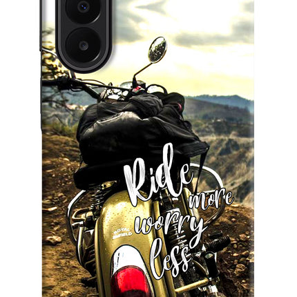 Ride More Worry Less Samsung A27 5G Hard Case Back Cover by Casekaro