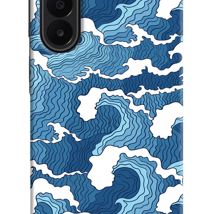 Blue Waves Samsung A27 5G Hard Case Back Cover by Casekaro