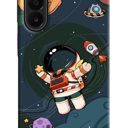 Cartoon Astronaut Samsung A27 5G Hard Case Back Cover by Casekaro