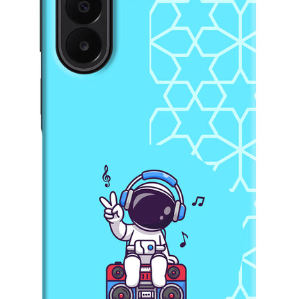 Cute Astronaut Chilling Samsung A27 5G Hard Case Back Cover by Casekaro