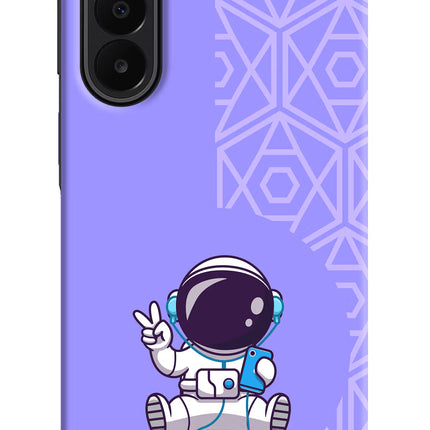 Cute Astronaut Chilling Samsung A27 5G Hard Case Back Cover by Casekaro
