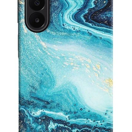 Blue Glitter Marble Samsung A27 5G Hard Case Back Cover by Casekaro