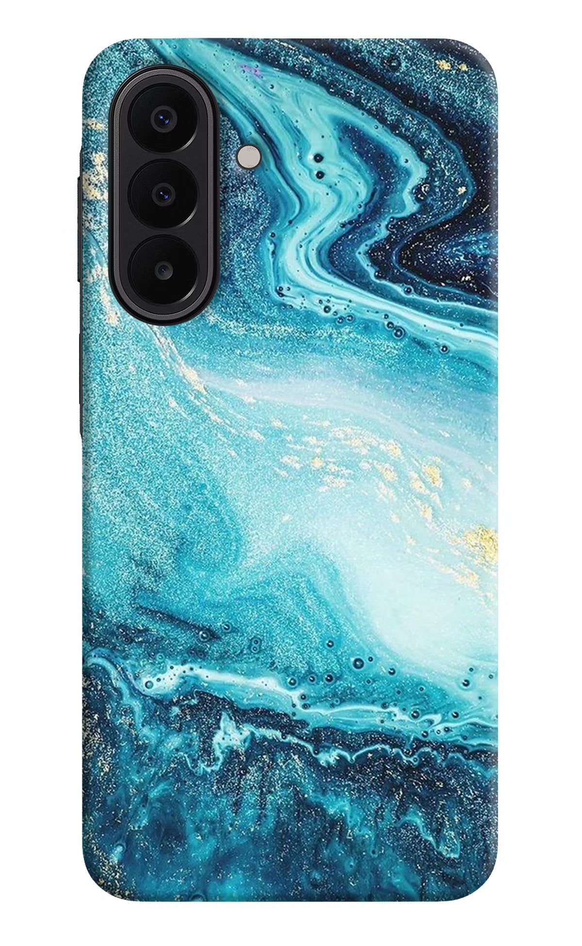 Blue Glitter Marble Samsung A27 5G Back Cover