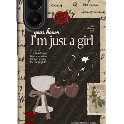 I am just a girl Samsung A27 5G Hard Case Back Cover by Casekaro
