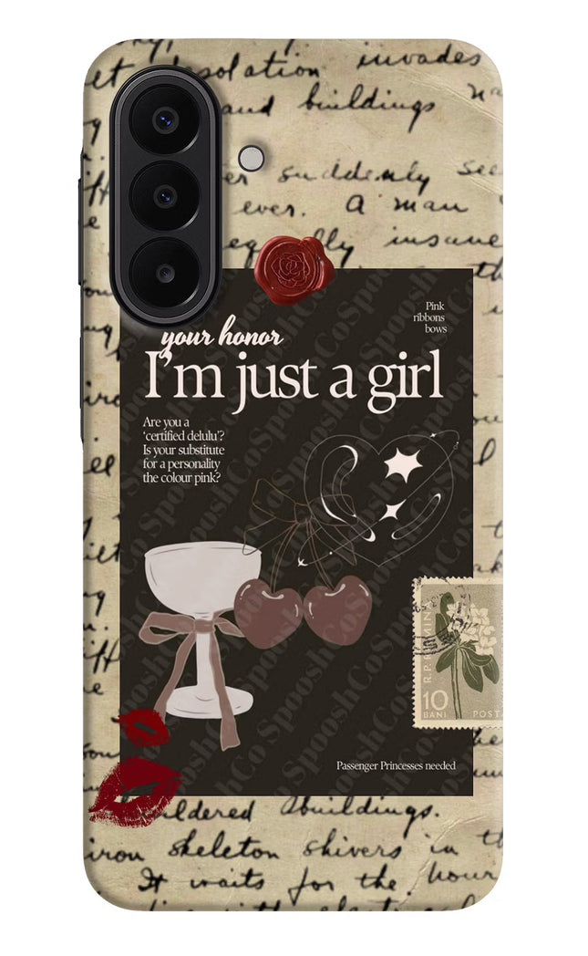 I am just a girl Samsung A27 5G Hard Case Back Cover by Casekaro