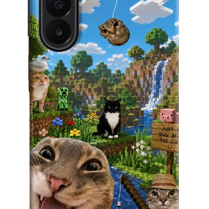 Minecraft Cat Chaos Samsung A27 5G Hard Case Back Cover by Casekaro