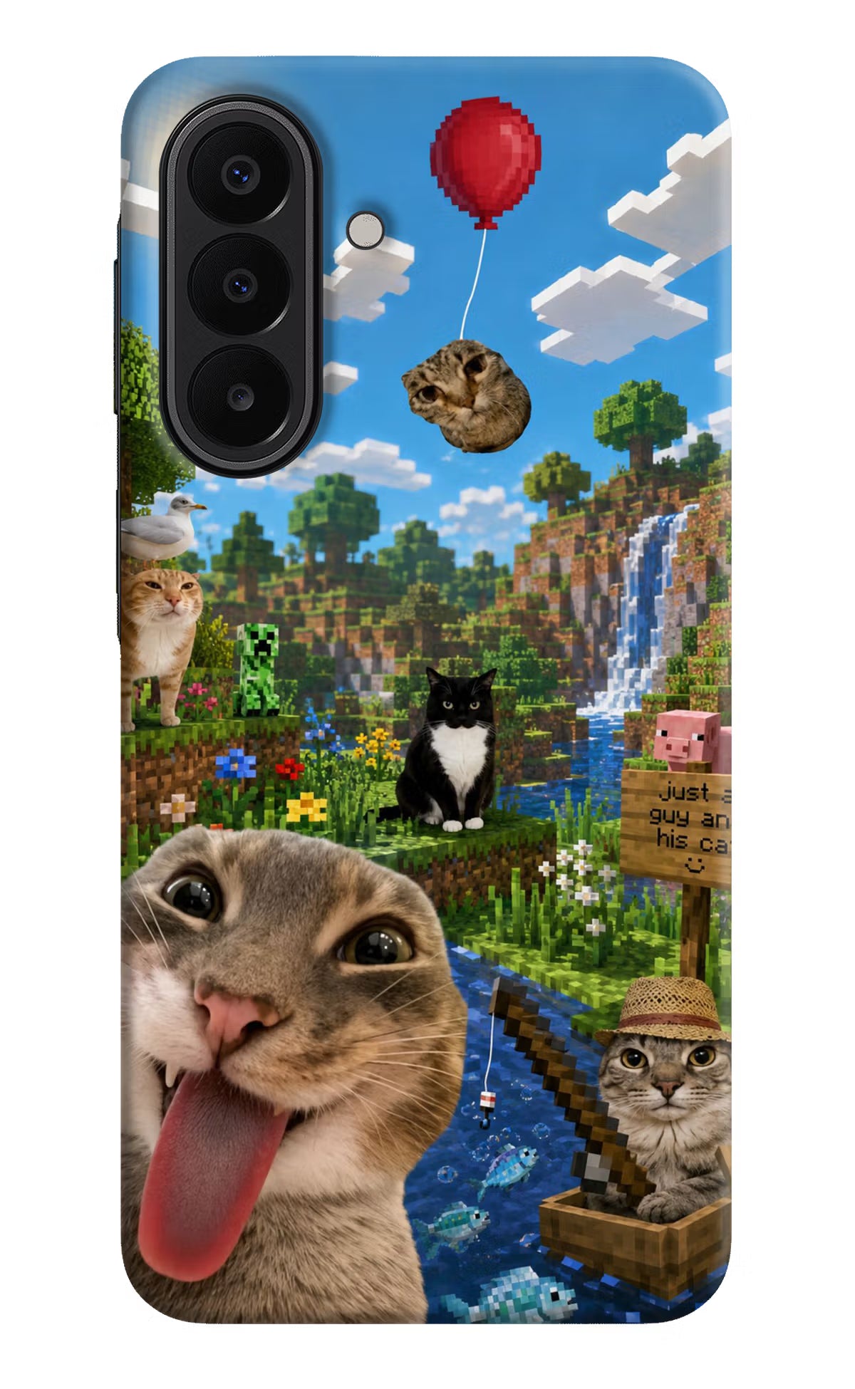Minecraft Cat Chaos Samsung A27 5G Back Cover