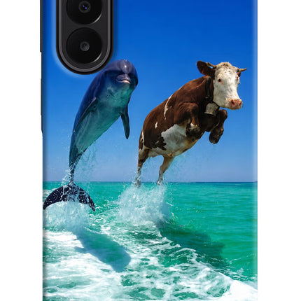 Dolphin vs Cow Samsung A27 5G Hard Case Back Cover by Casekaro