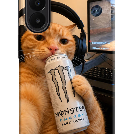 Gamer Cat Energy Samsung A27 5G Hard Case Back Cover by Casekaro