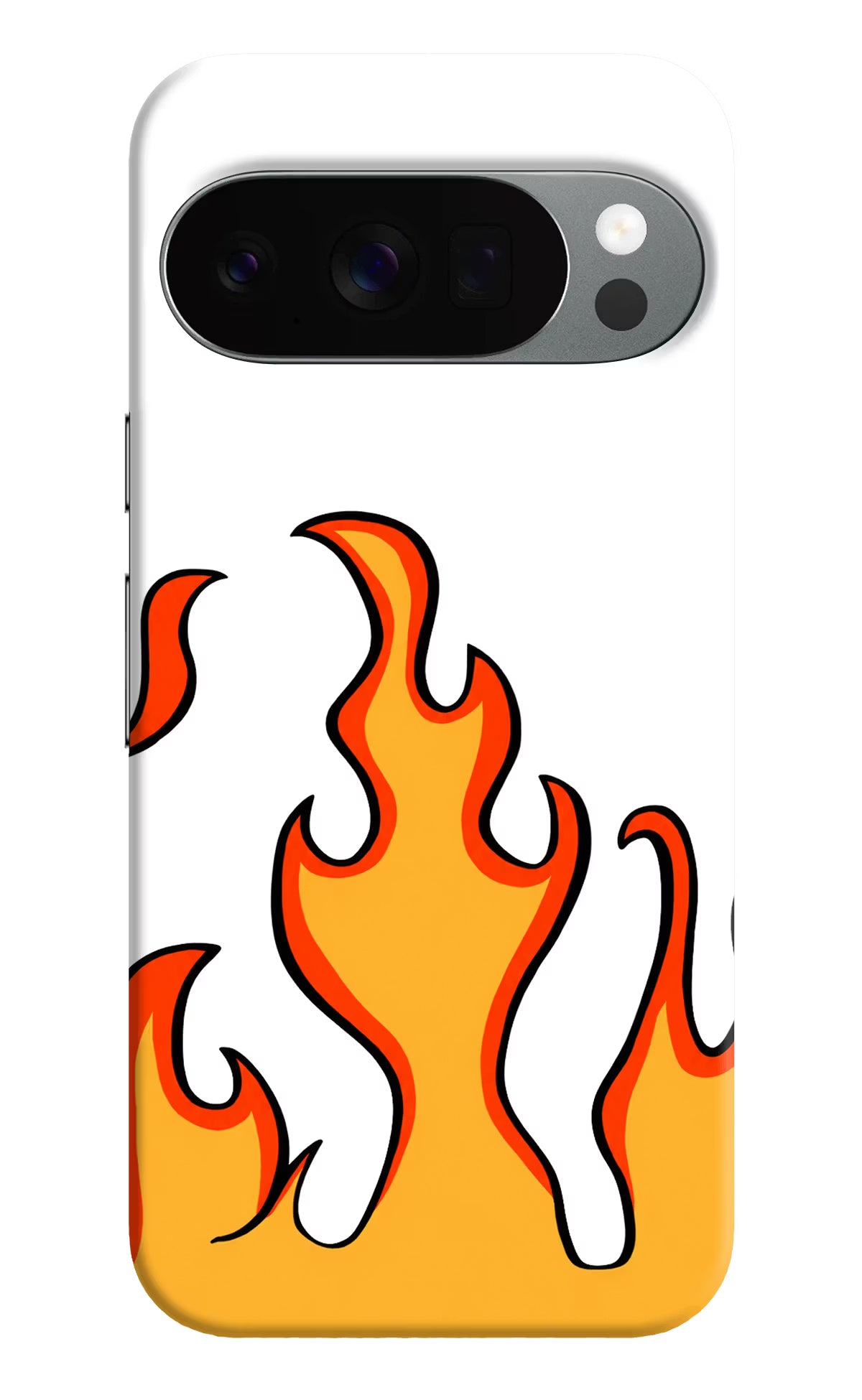 Fired Up – White Google Pixel 10 Pro Back Cover