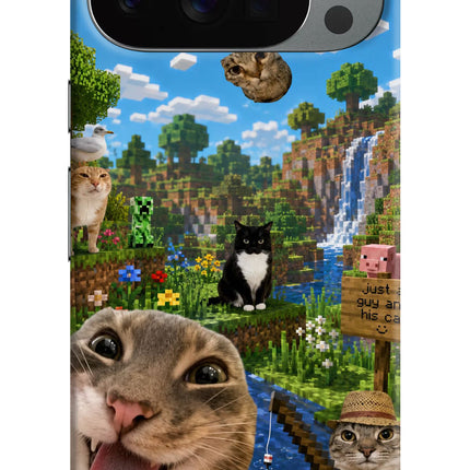 Minecraft Cat Chaos Google Pixel 10 Pro Hard Case Back Cover by Casekaro