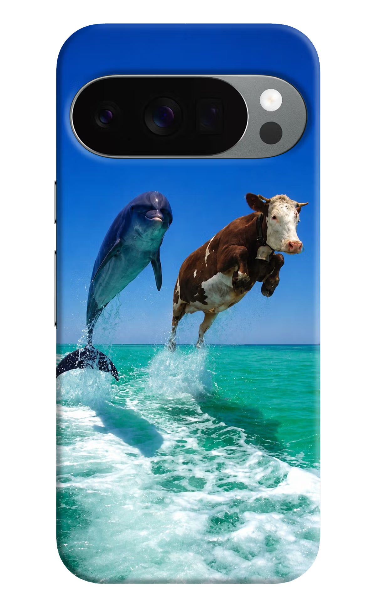 Dolphin vs Cow Google Pixel 10 Pro Back Cover