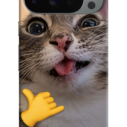 Silly Cat Call Google Pixel 10 Pro Hard Case Back Cover by Casekaro