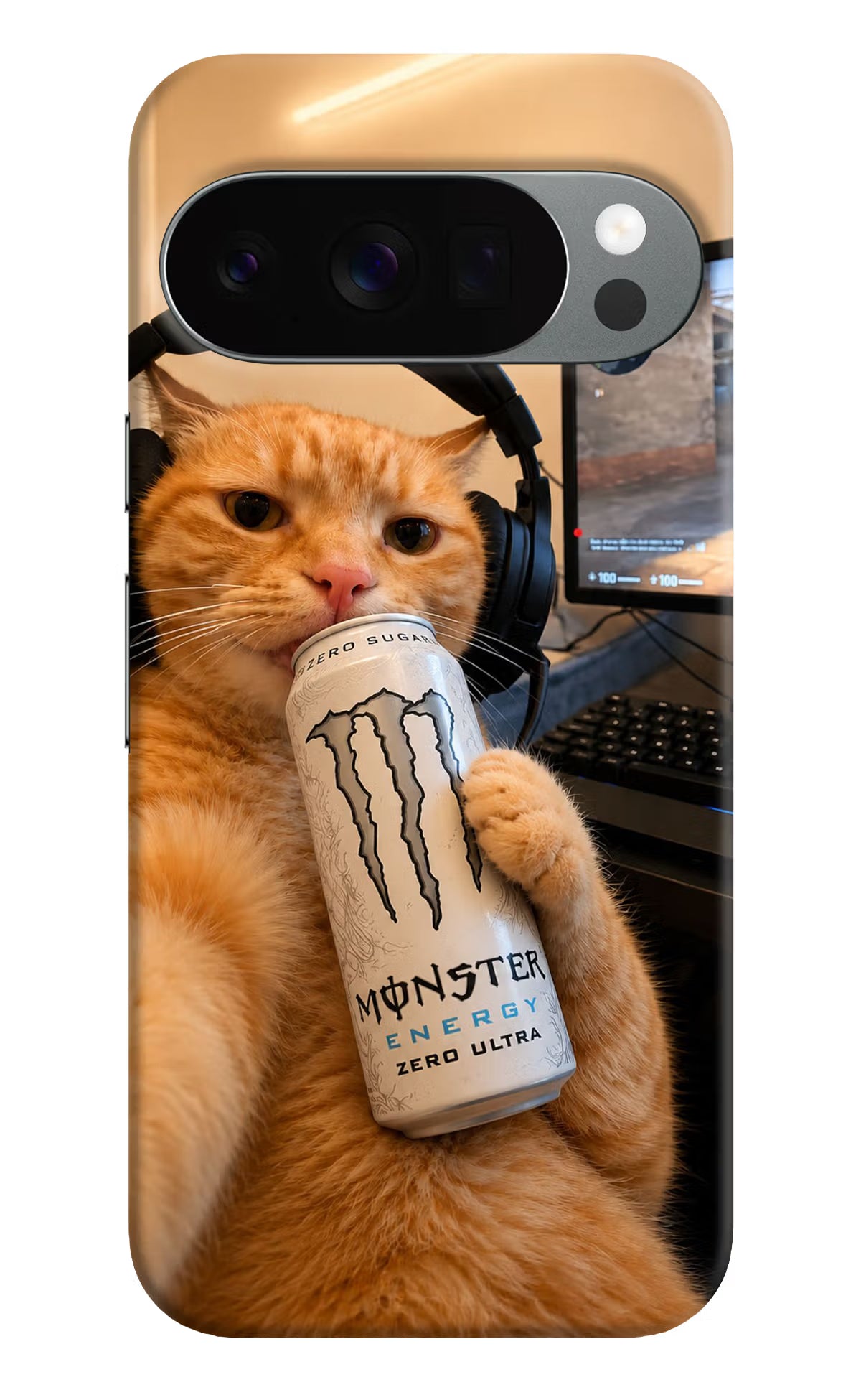 Gamer Cat Energy Google Pixel 10 Pro Back Cover
