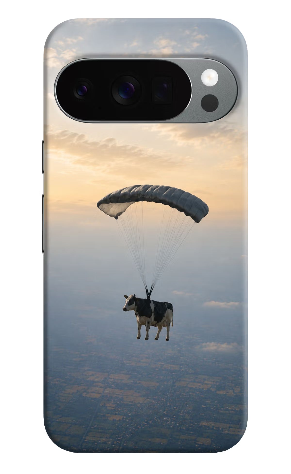 Skydiving Cow Google Pixel 10 Pro Back Cover
