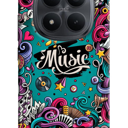 Music Graffiti Redmi Note 15 Pro+ 5G Hard Case Back Cover by Casekaro