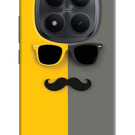 Sunglasses with Mustache Redmi Note 15 Pro+ 5G Hard Case Back Cover by Casekaro