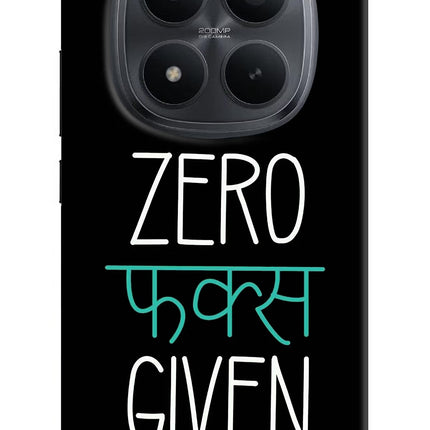 Zero Fucks Given Redmi Note 15 Pro+ 5G Hard Case Back Cover by Casekaro