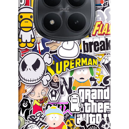 Sticker Bomb Redmi Note 15 Pro+ 5G Hard Case Back Cover by Casekaro