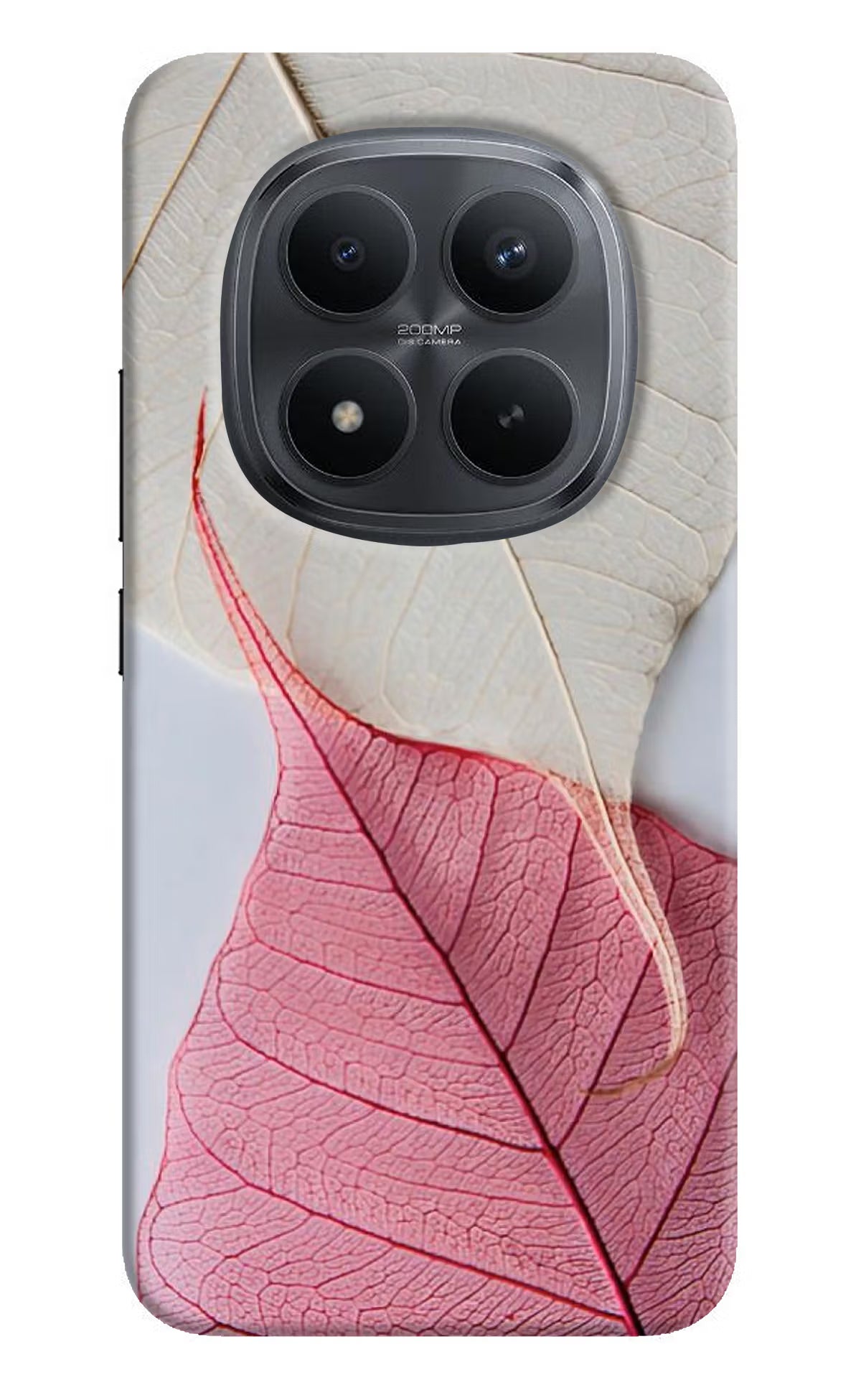 White Pink Leaf Redmi Note 15 Pro+ 5G Back Cover