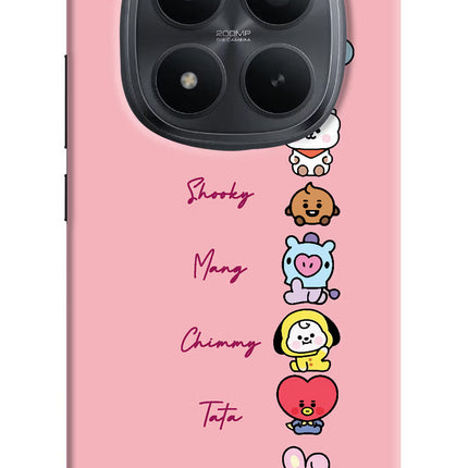 BTS names Redmi Note 15 Pro+ 5G Hard Case Back Cover by Casekaro
