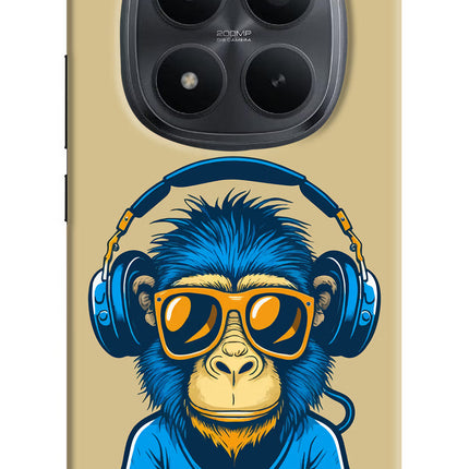 Monkey Headphone Redmi Note 15 Pro+ 5G Hard Case Back Cover by Casekaro
