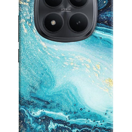 Blue Glitter Marble Redmi Note 15 Pro+ 5G Hard Case Back Cover by Casekaro