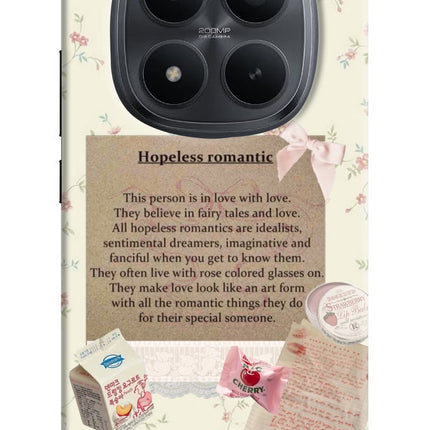 Hopeless Romantic Redmi Note 15 Pro+ 5G Hard Case Back Cover by Casekaro