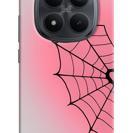 Pink Web Redmi Note 15 Pro+ 5G Hard Case Back Cover by Casekaro