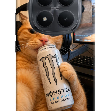 Gamer Cat Energy Redmi Note 15 Pro+ 5G Hard Case Back Cover by Casekaro