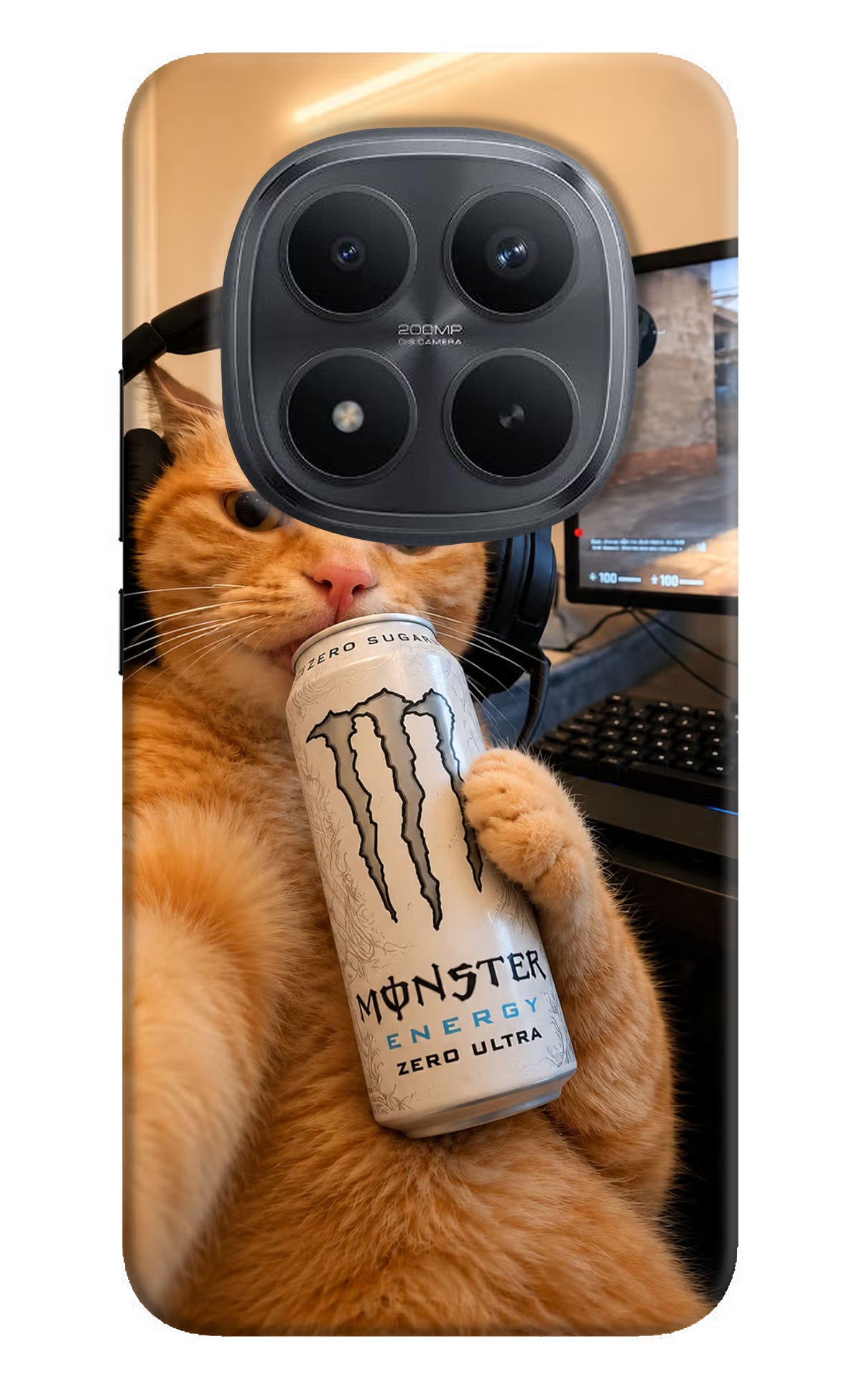 Gamer Cat Energy Redmi Note 15 Pro+ 5G Back Cover