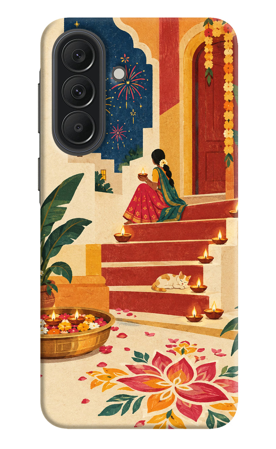 Diwali Rangoli Samsung A37 5G Back Cover, Hard case