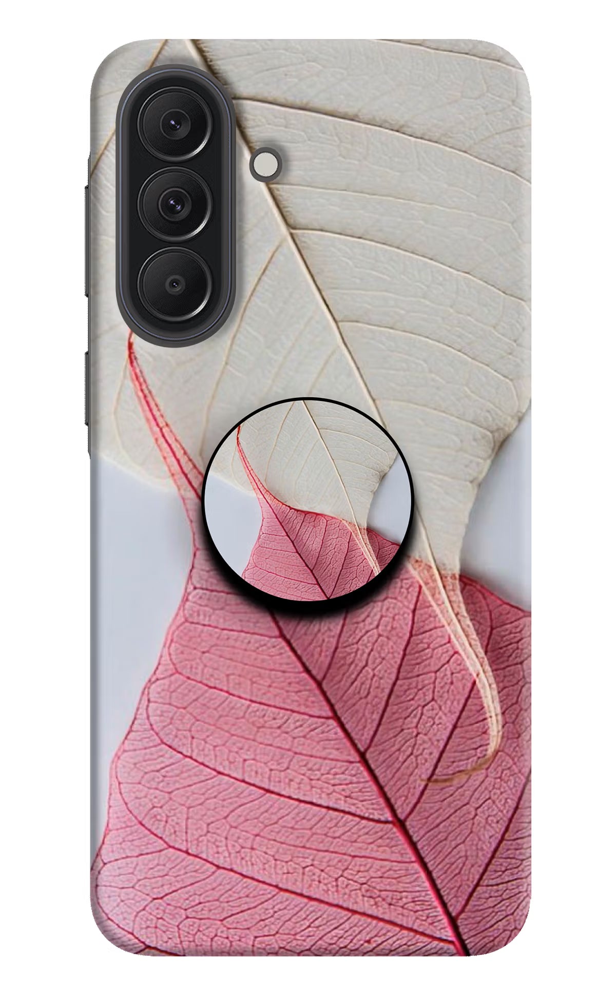 White Pink Leaf Samsung A37 5G Pop Case